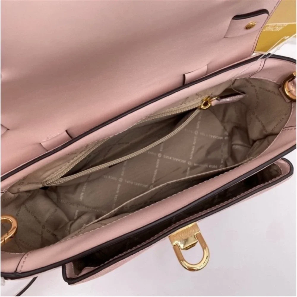 Michael Kors Manhattan Satchel Crossbody Powder Blush Multi - Picture 11 of 16